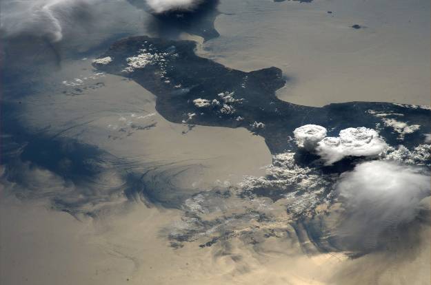 Summer storms and sea currents in Calabria, Italy