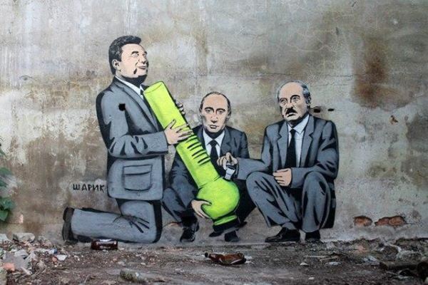 Свой Бэнкси: лучшие работы Шарика — украинского художника в жанре стрит-арт.