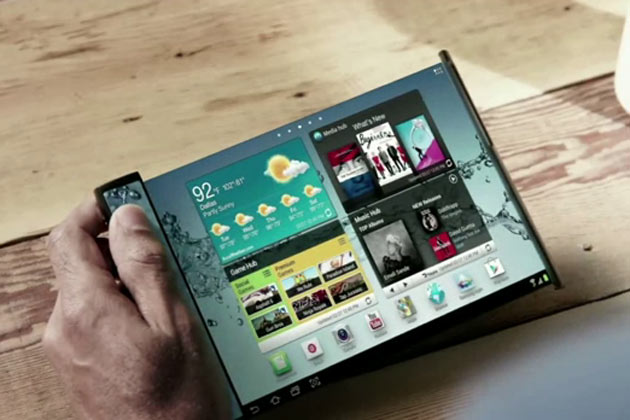 Смартфон и планшет с гибким дисплеем-«Flexible Oled Display Phone» от компании Samsung.