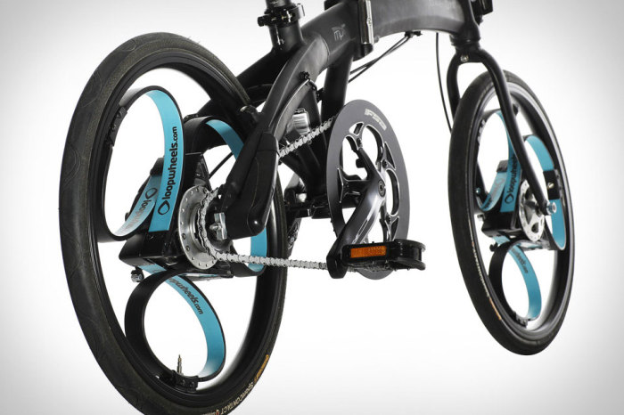 Футуристичные амортизационные колеса "Loopwheels", которым не страшны ни бордюры ни препятствия.